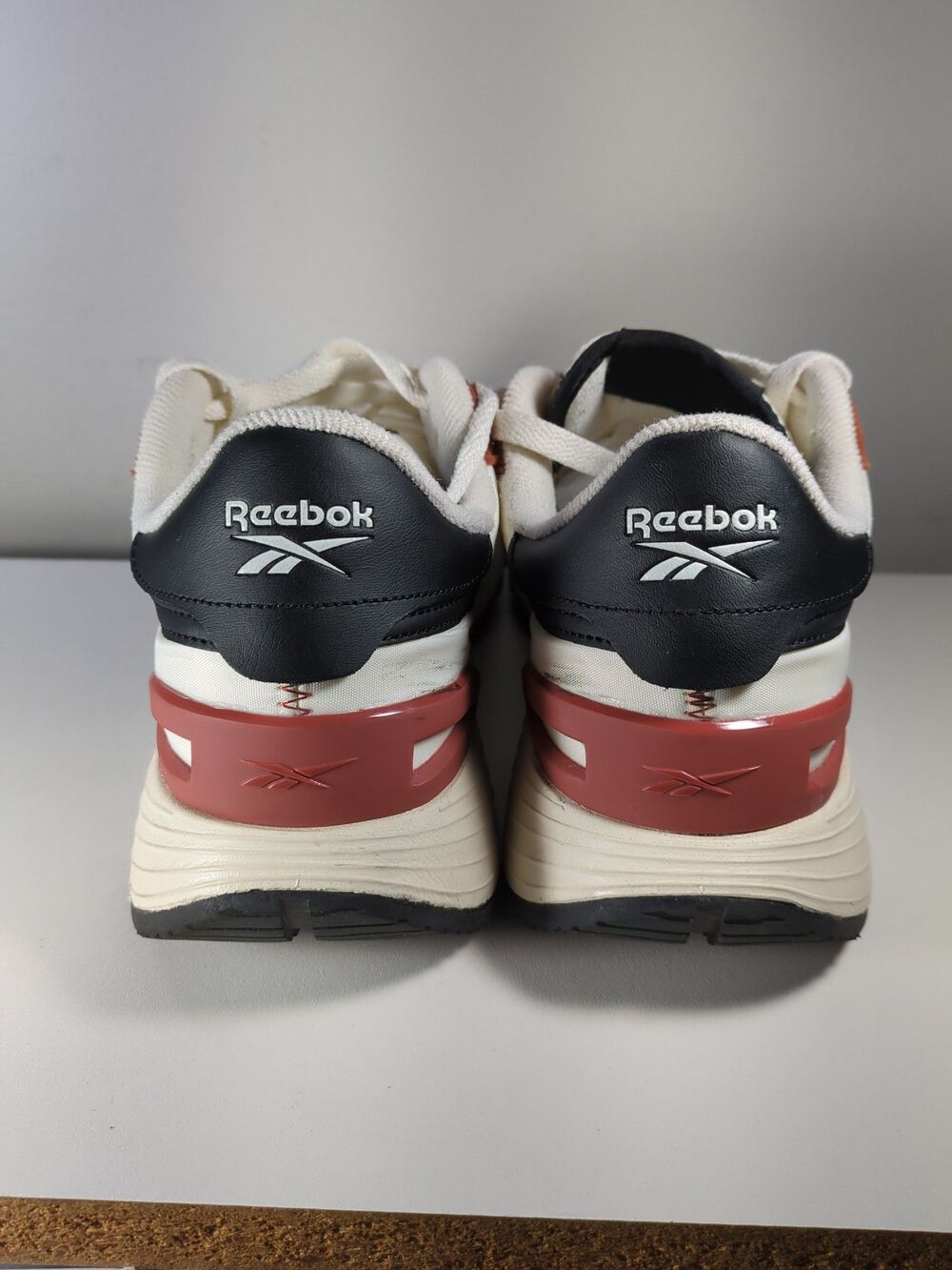 Reebok Men’s US 9.5 Classic Leather Sneakers Cream Rust Black | AR30193M - Picture 9 of 12
